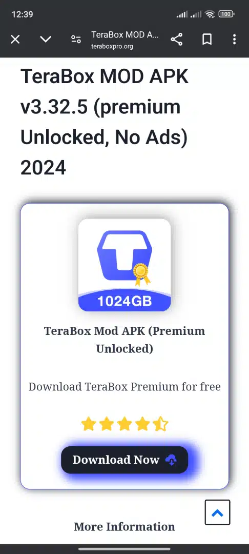 TeraBox Download screenshot