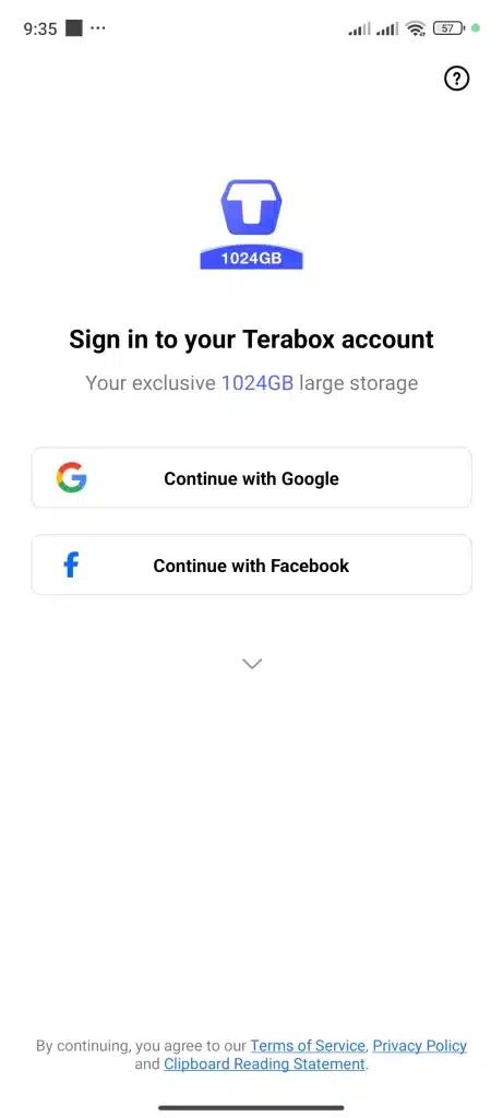 Create Account On TeraBox 