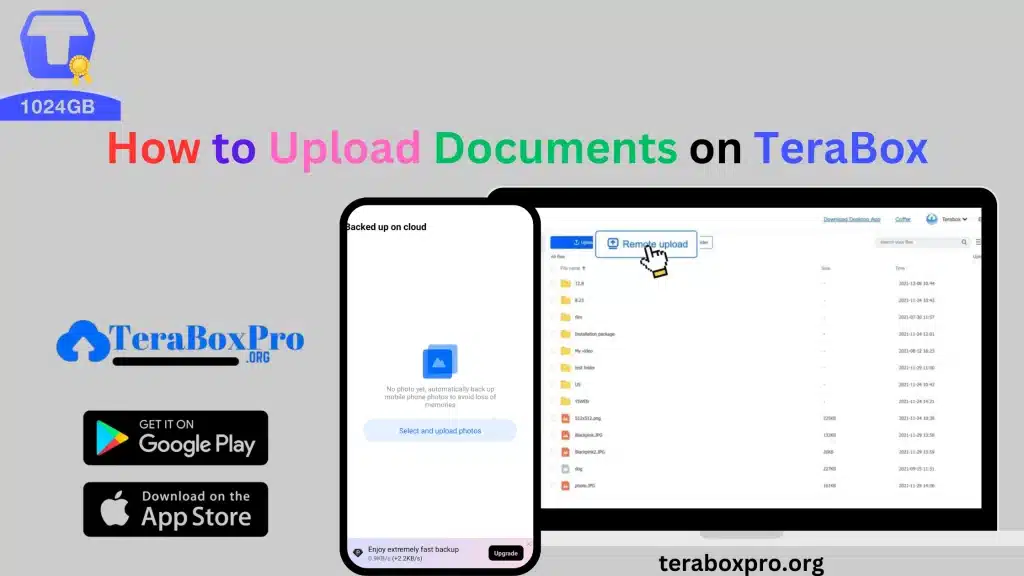 Document Upload On Terabox